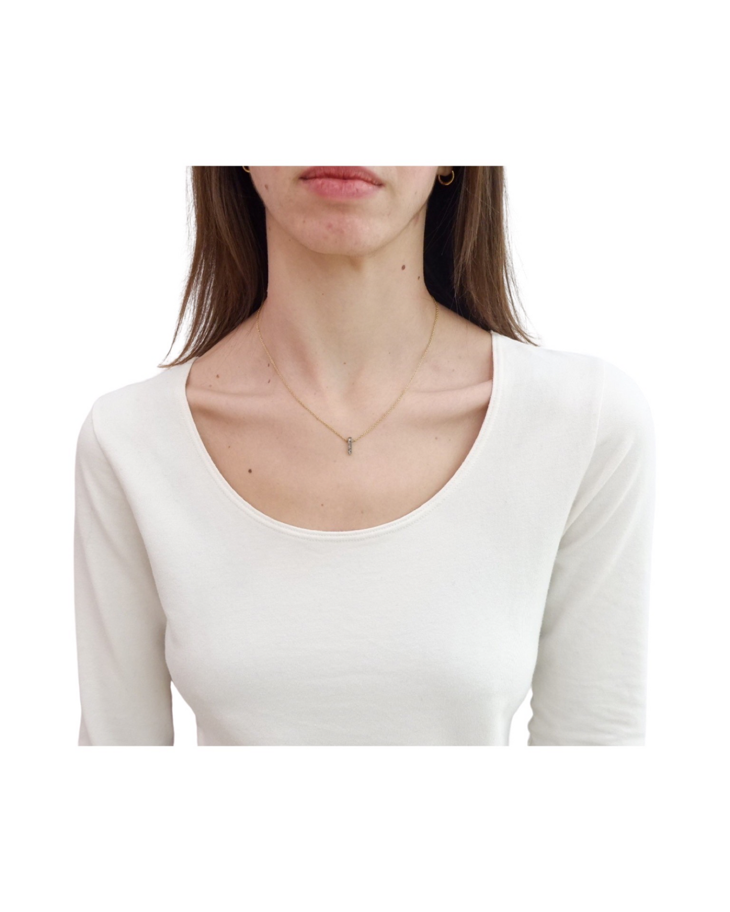Collana Baguette con Diamanti Neri