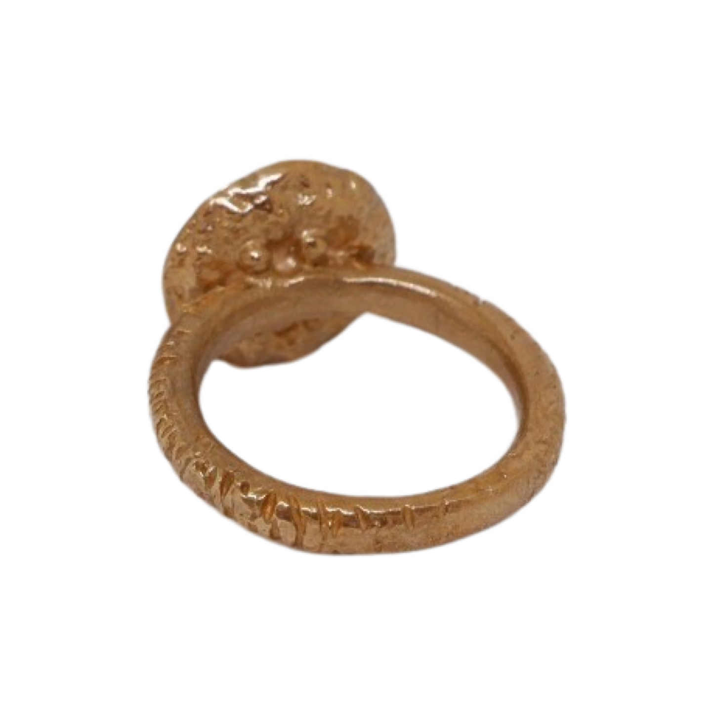 Anello in Bronzo e Smalto Senape