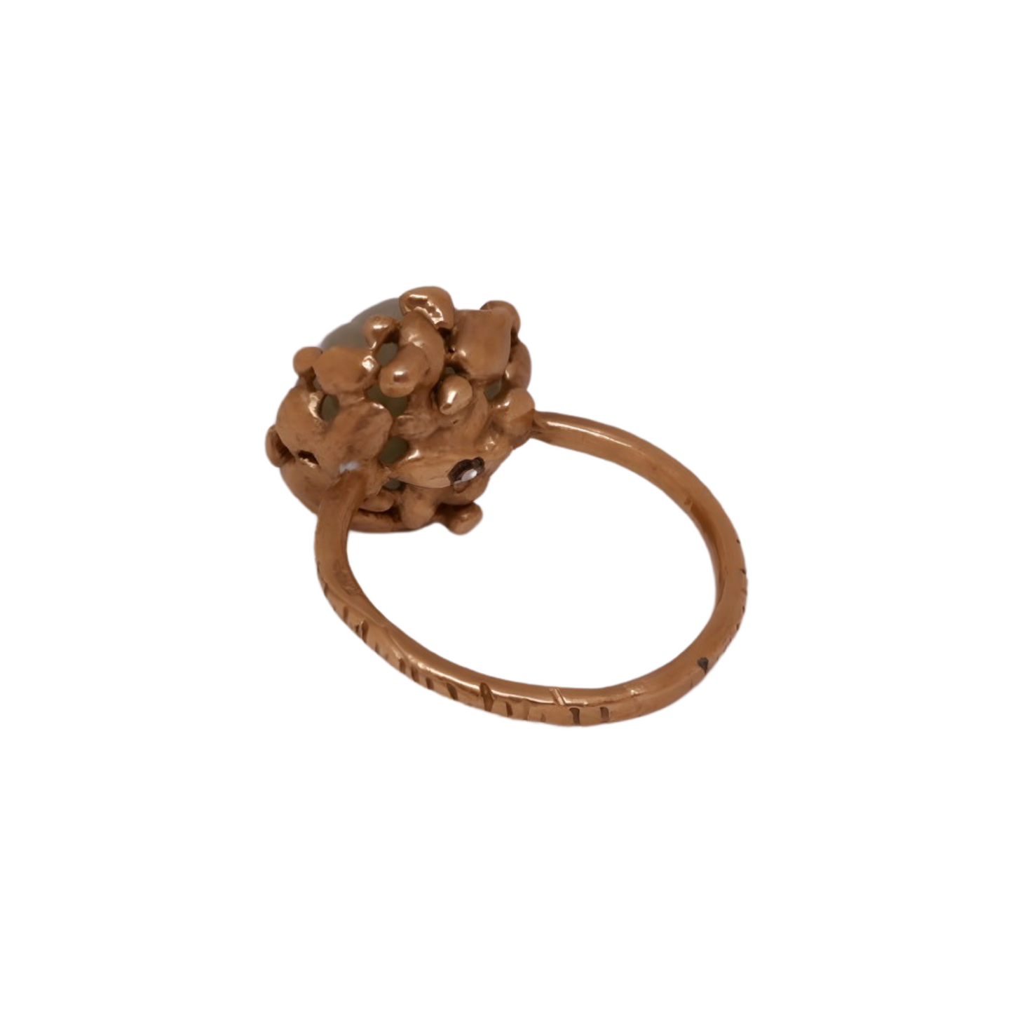 Anello Albore in Bronzo con Acquamarina