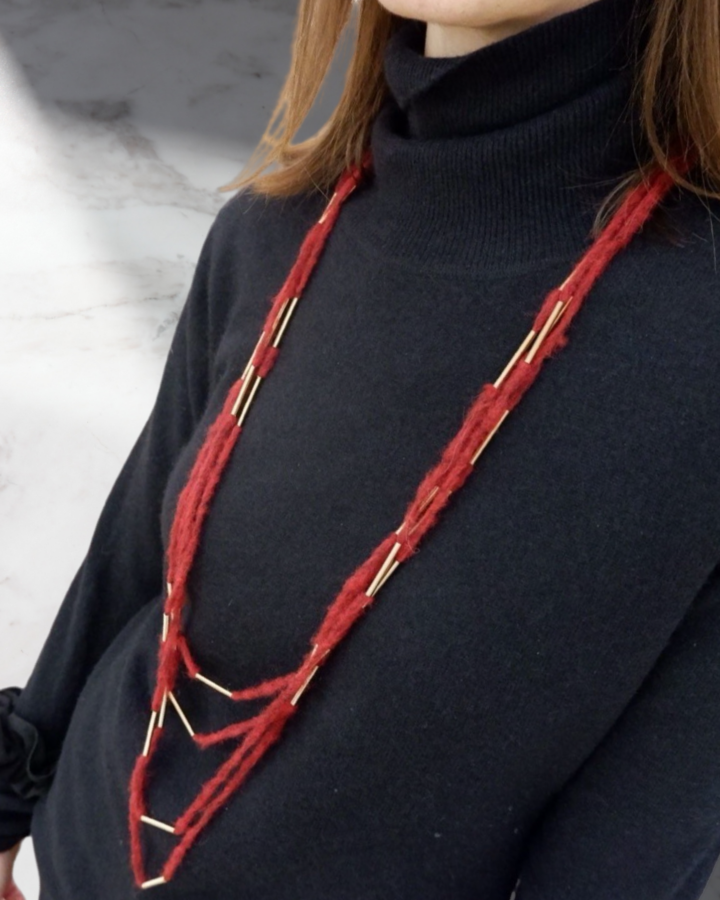 Collana Lana Rubino