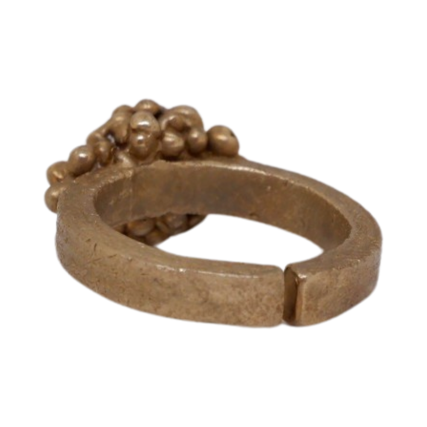 Anello in Bronzo Oro con Quarzo Rutilato