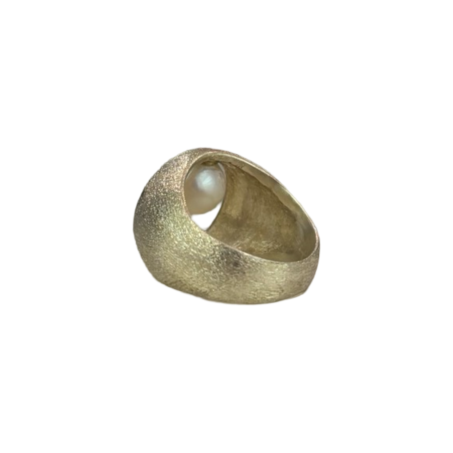 Anello Galileo in Argento con Perla Bianca