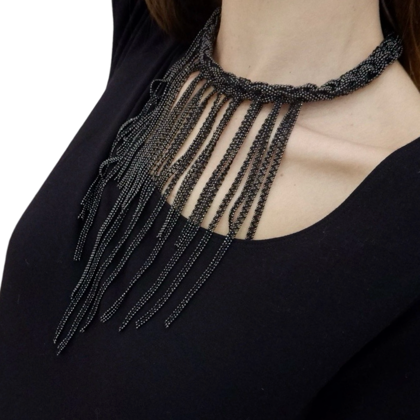 Collana Chocker con Frange