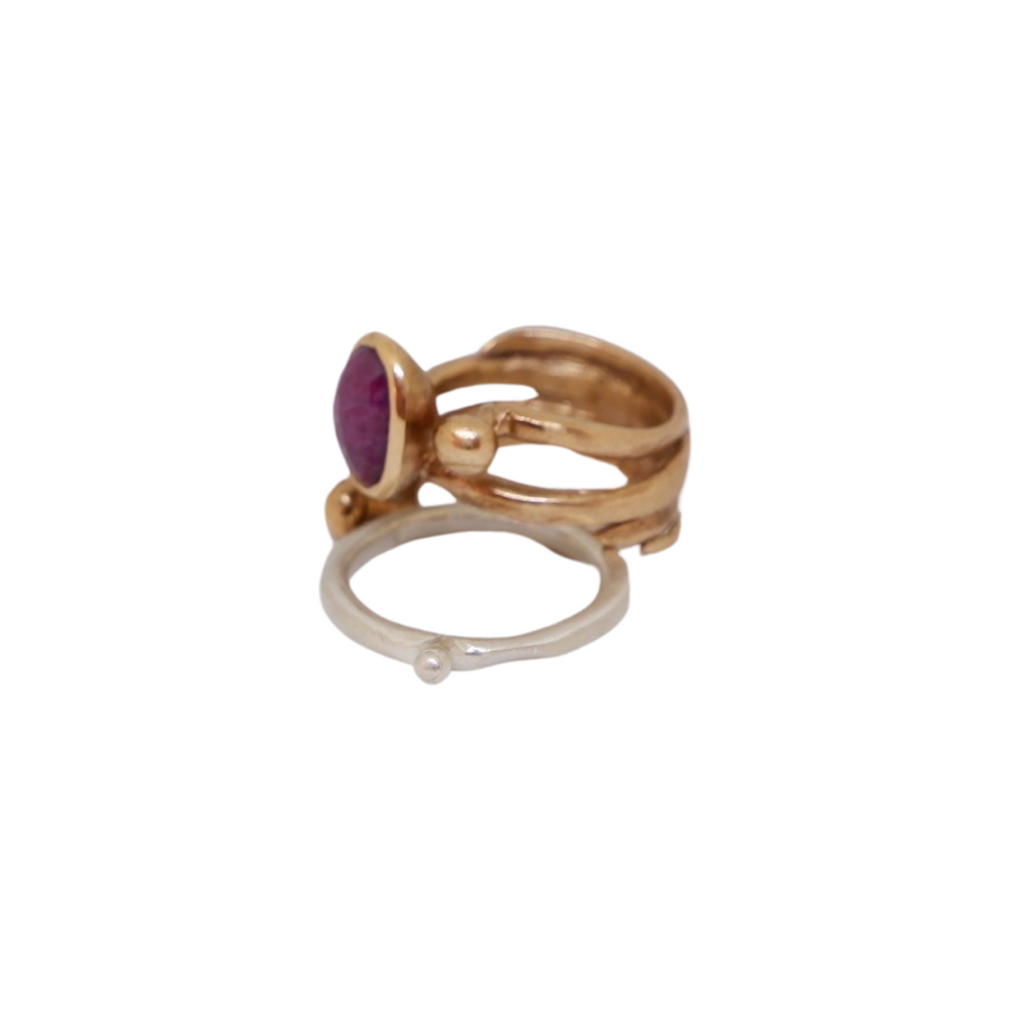 Bague Coupe Racine de Rubis - Camilla Bertellotti