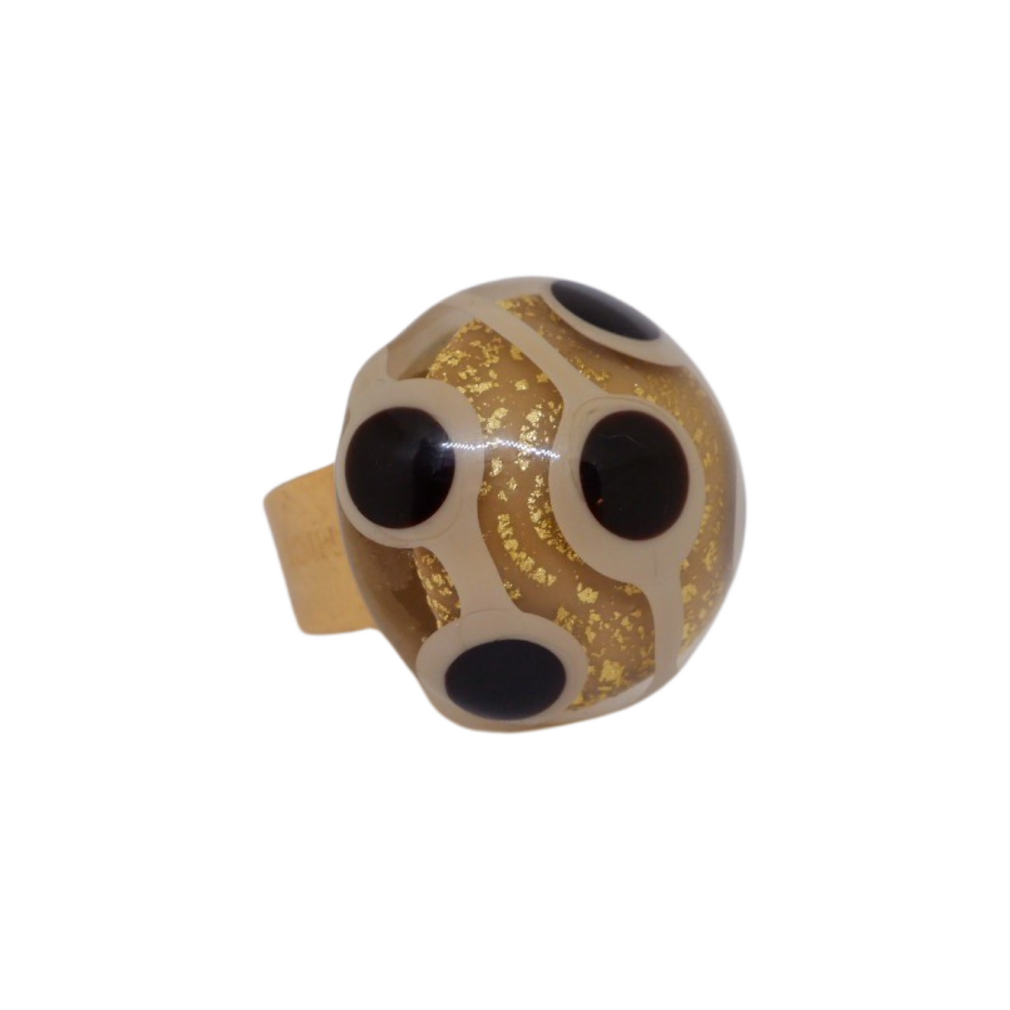 Anello in Vetro di Murano e Bronzo