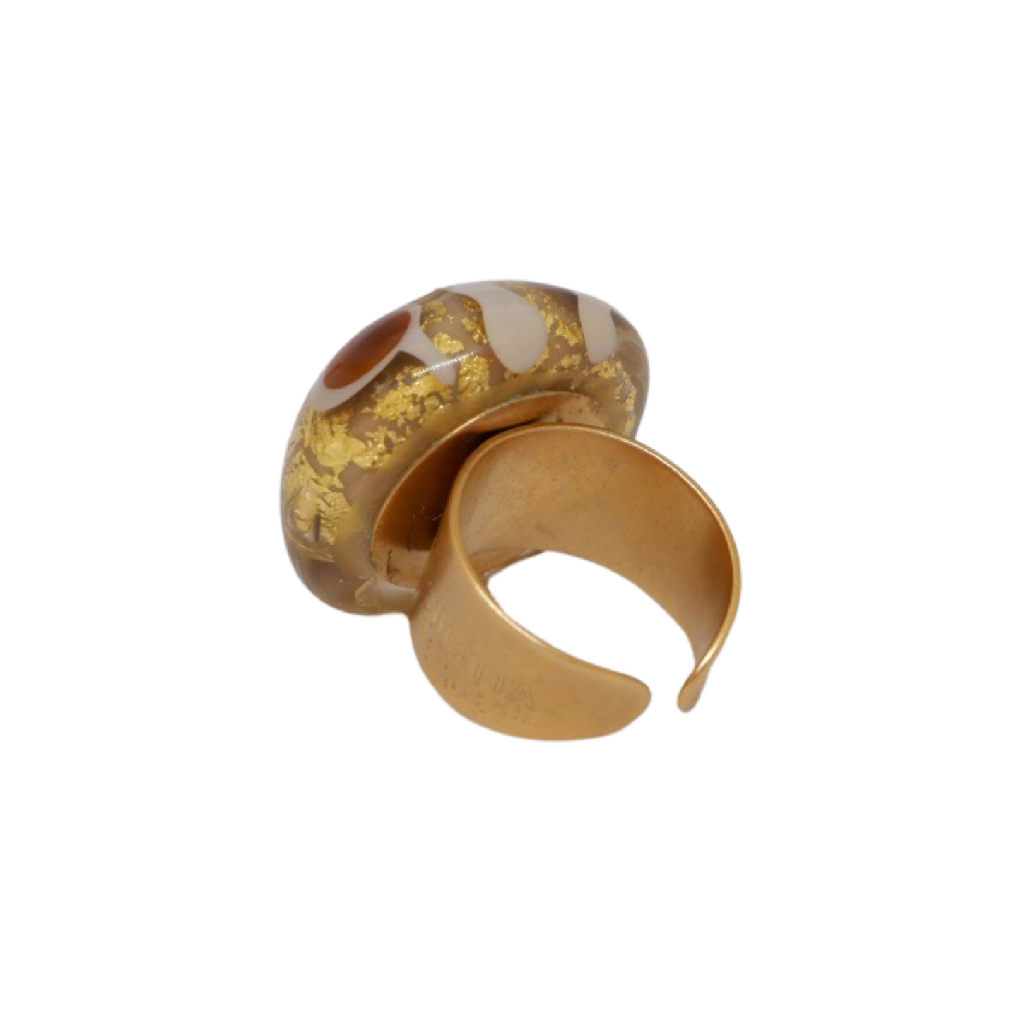Anello in Vetro di Murano e Bronzo