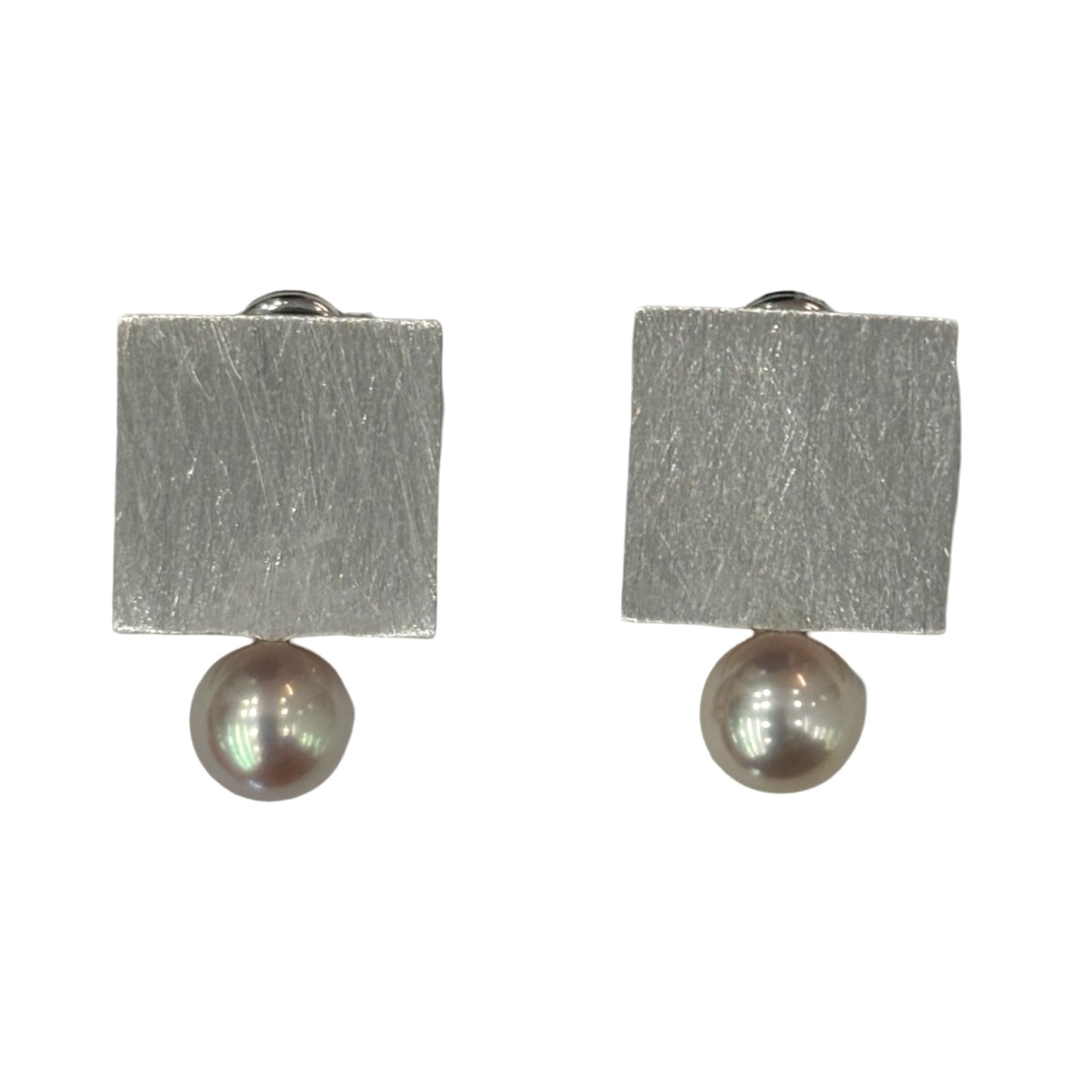 Orecchini in Argento con Perla Grigia