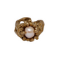 Anello Bronzo Oro con Perla Rosa