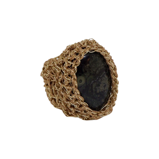 Anello con Pietra Semipreziosa Onyx - Oro