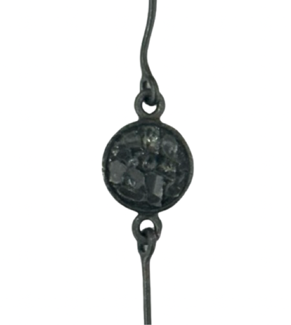 Orecchini in Argento Rodiato Nero con DIamanti