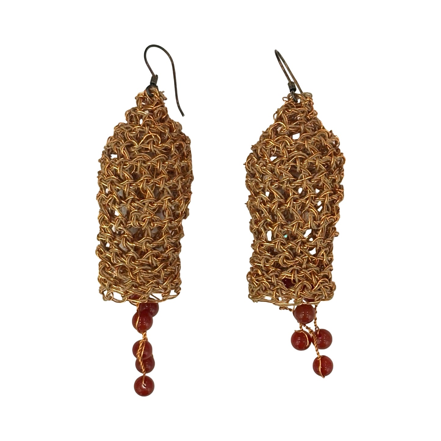 Orecchini Cestino con Corniola