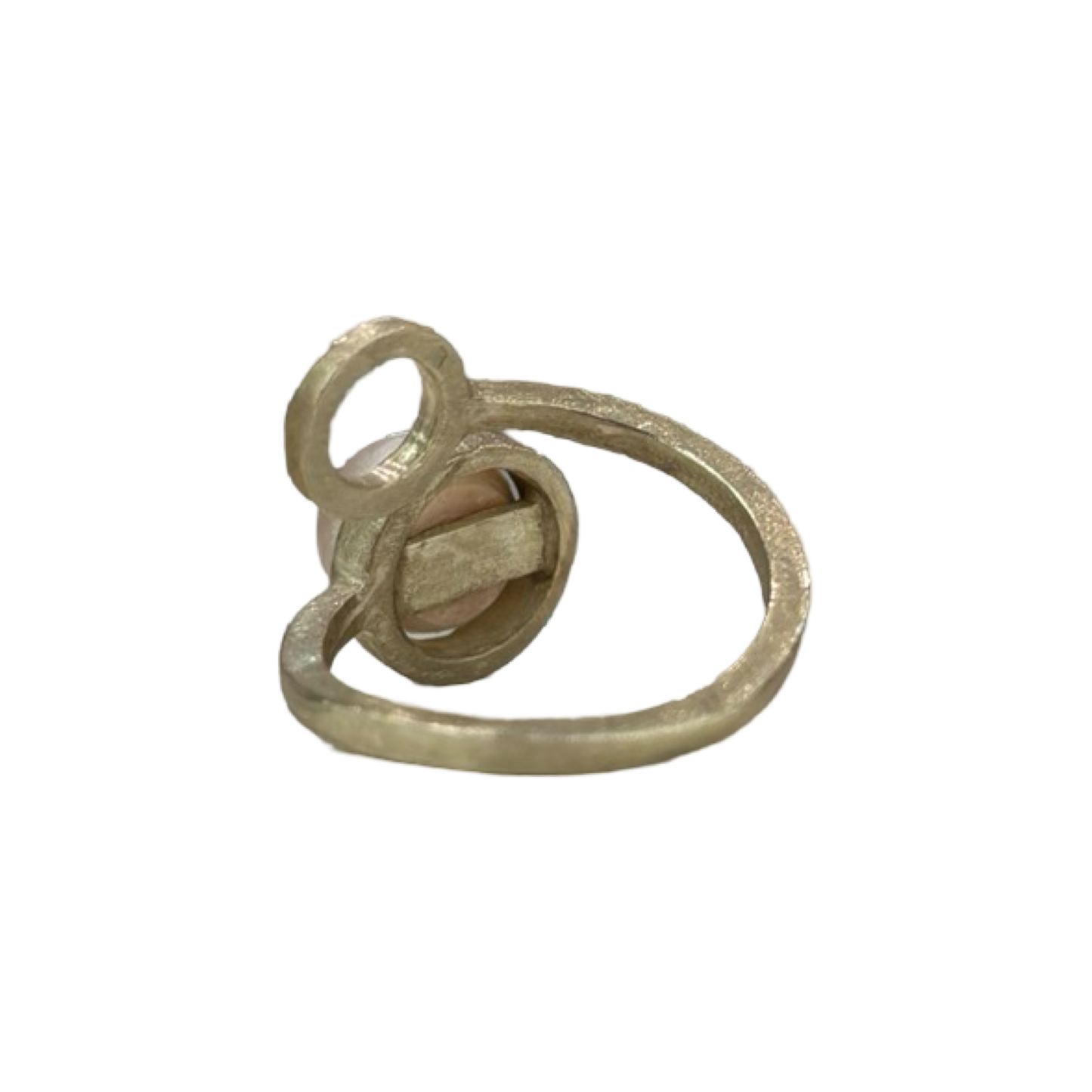 Anello 8 Verticale in Argento con Perla